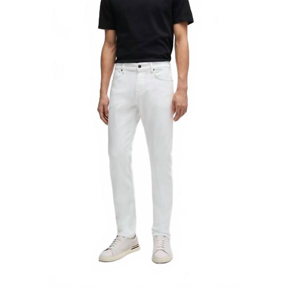 NEW HUGO BOSS hugo boss men's cotton denim jeans cashmere touch delaware white s